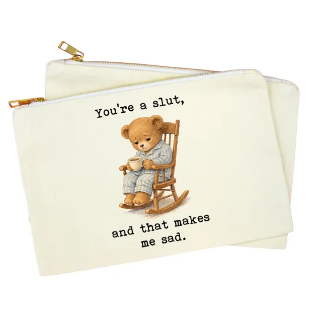 Mugsby You're a Slut makeup taske bomuld 25x18 cm