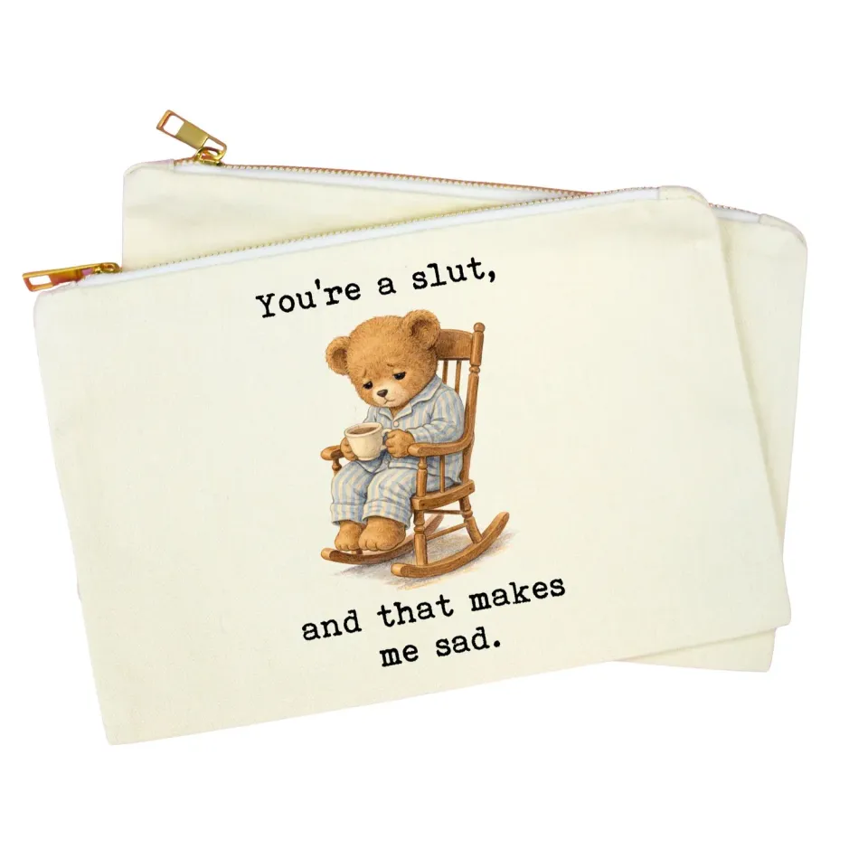 Mugsby You're a Slut makeup taske bomuld 25x18 cm