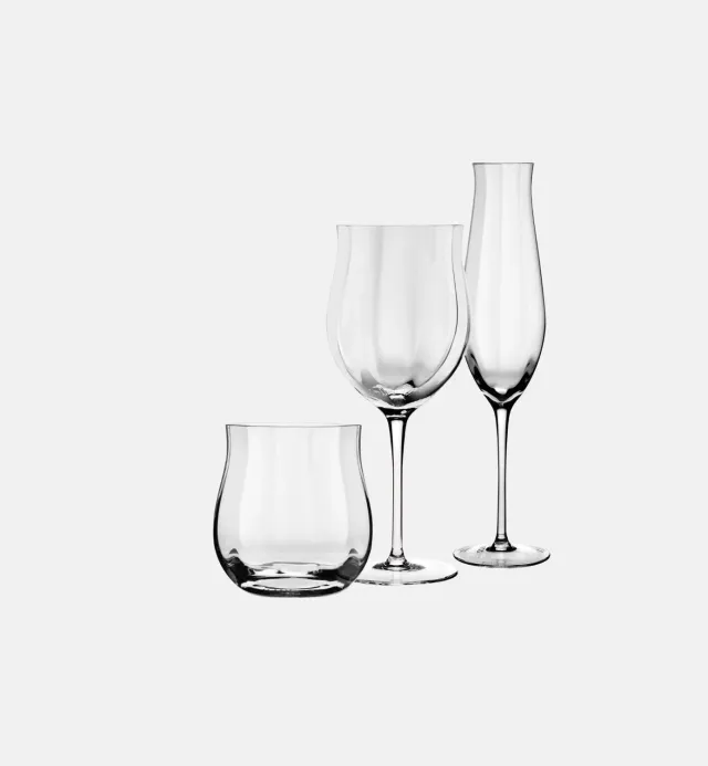 Krosno Fiore glassæt 12 dele klart krystal