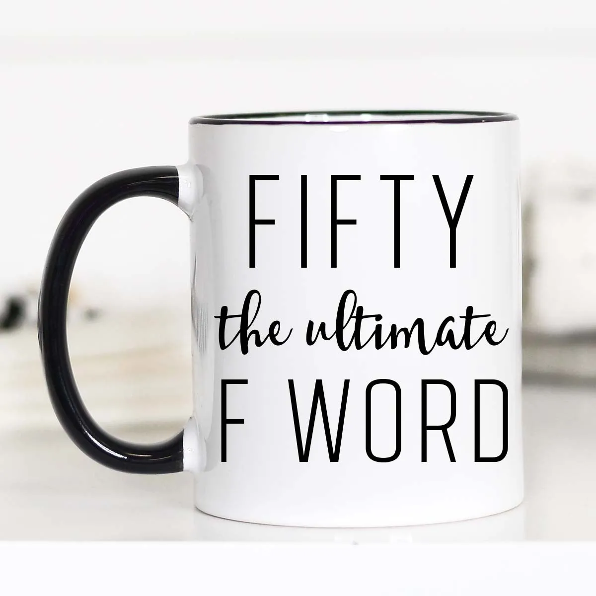 Mugsby Fifty Ultimate F Word krus 325 ml fødselsdag