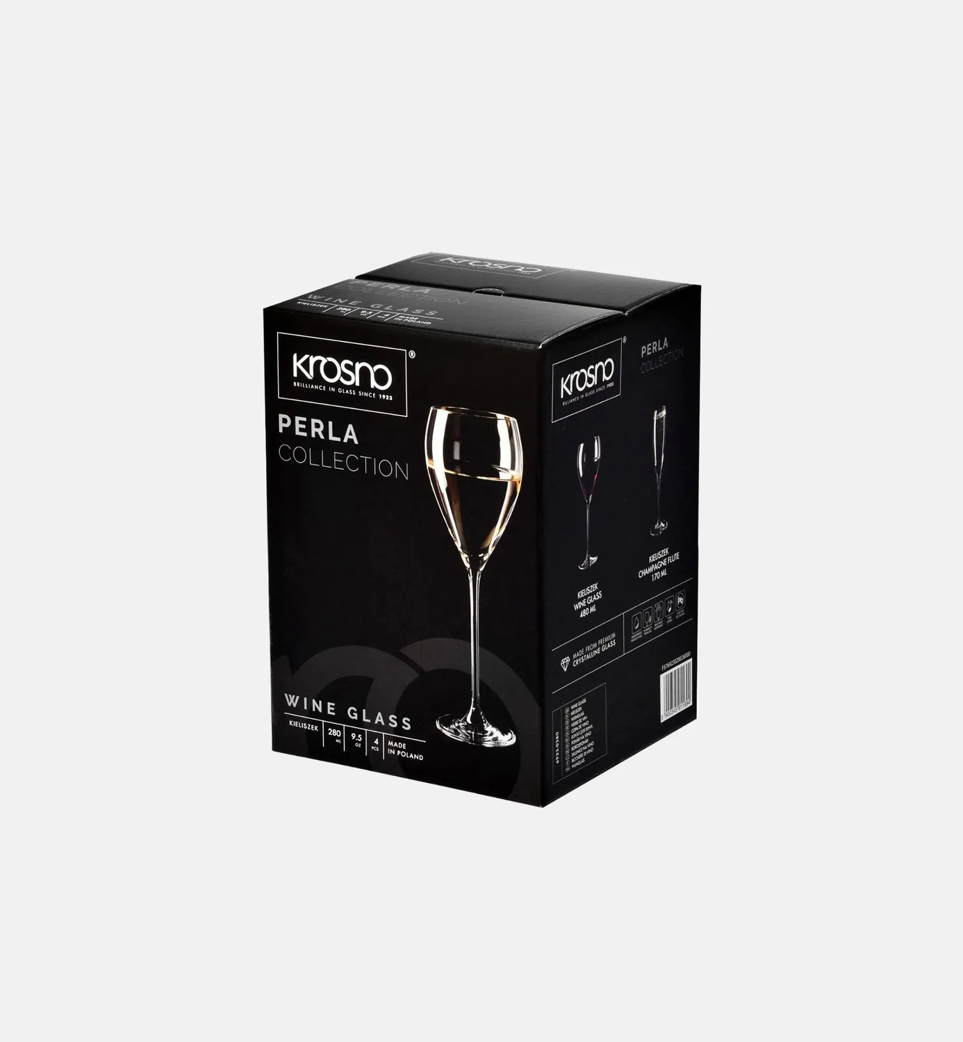 Krosno Perla vinglas 280 ml klart krystal