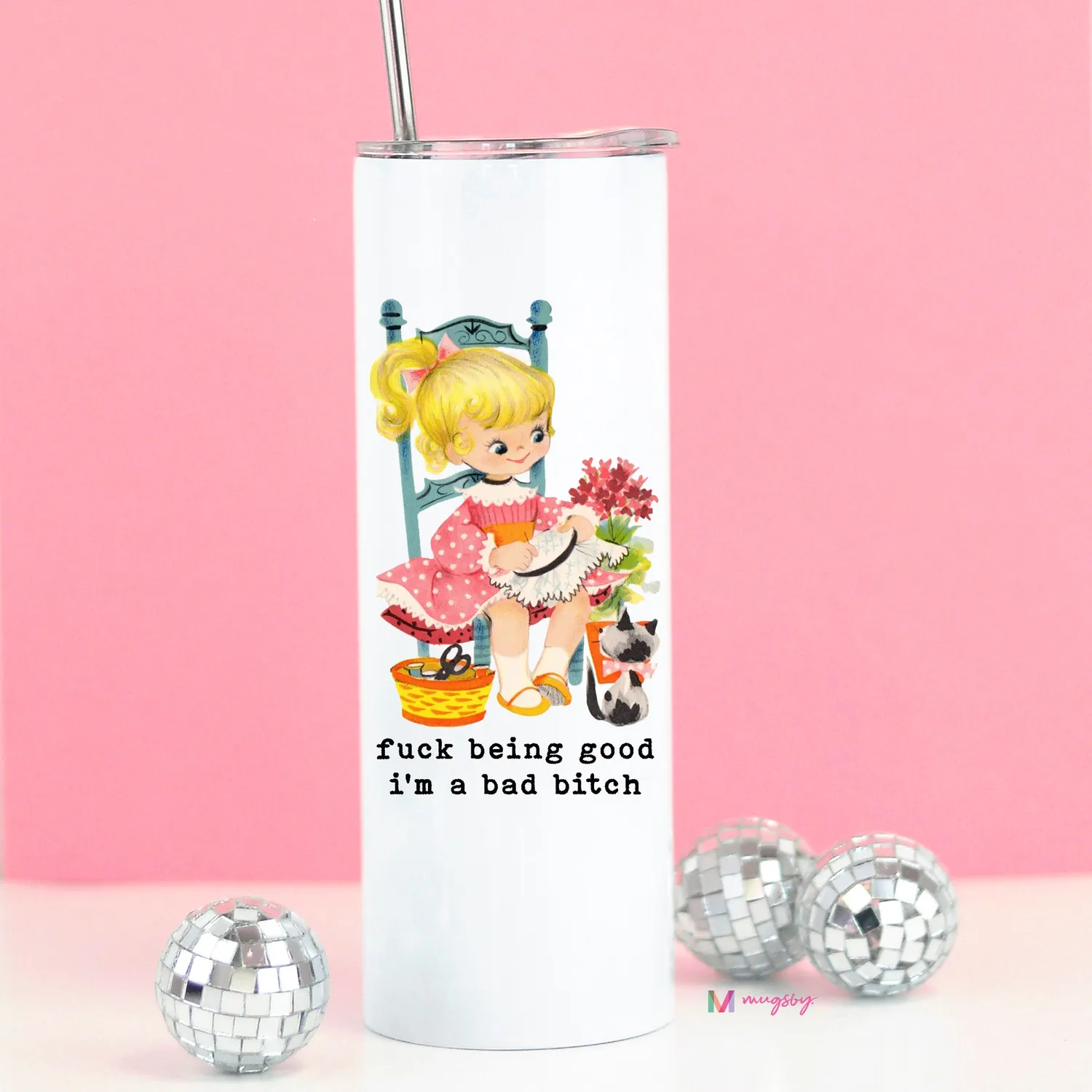 Mugsby Bad Bitch termokop 591 ml vintage