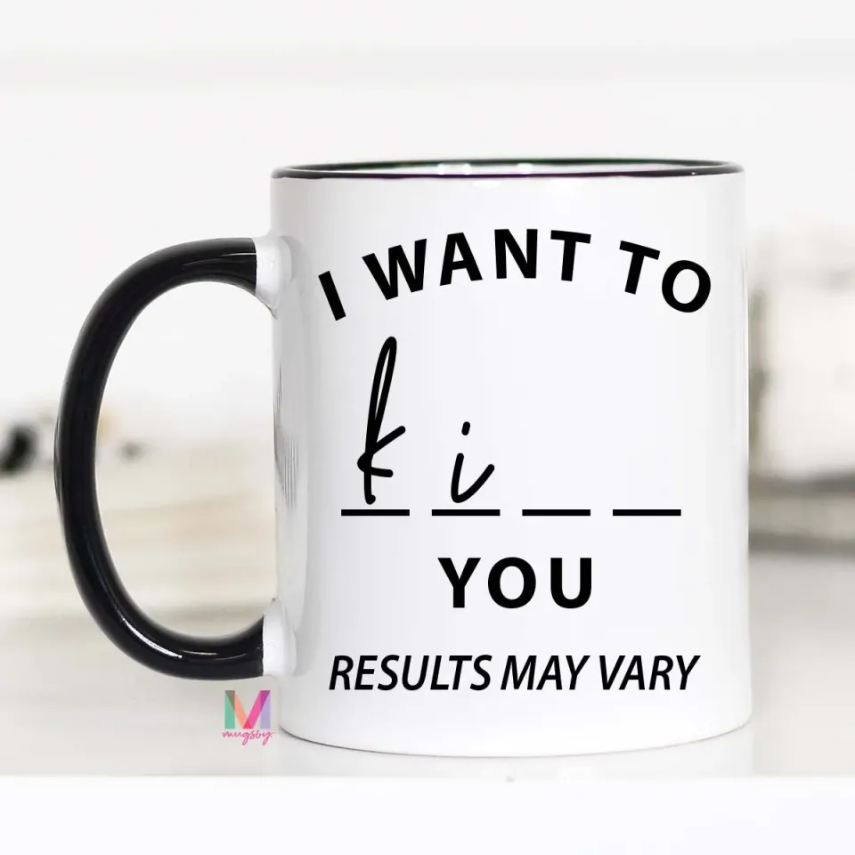 Mugsby Results May Vary kop hvid 325 ml keramik sjov