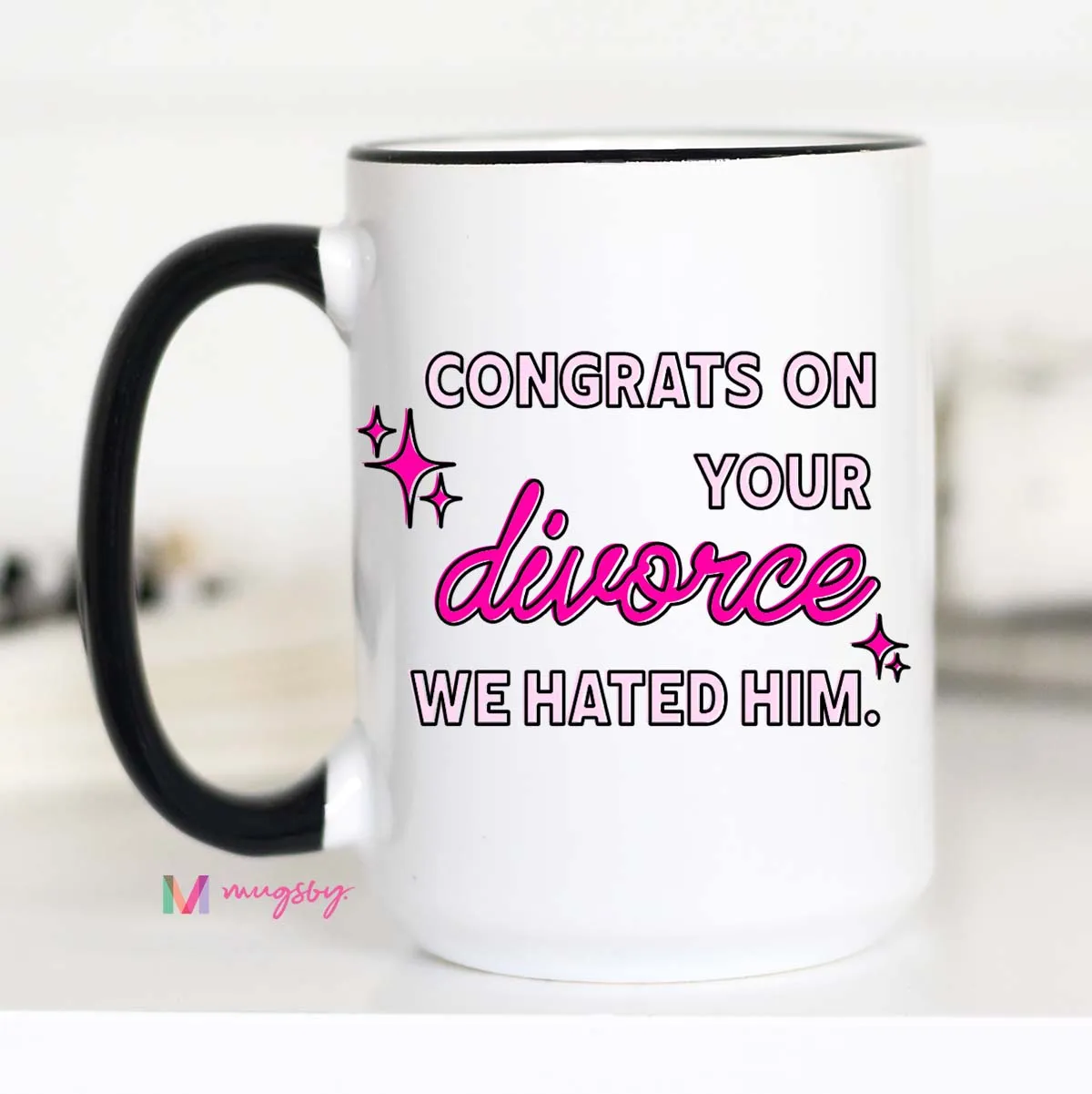 Mugsby Congrats Divorce kop 325 ml hvid sjov