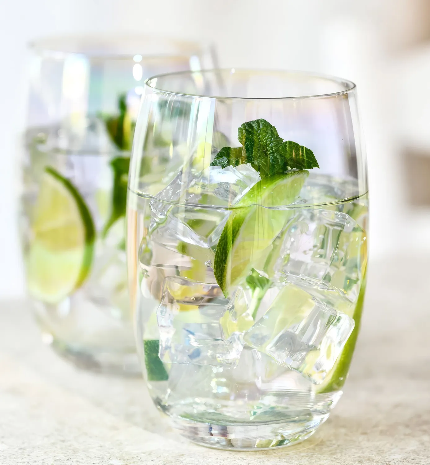 Krosno Rainbow drikkeglas 360 ml perlemor