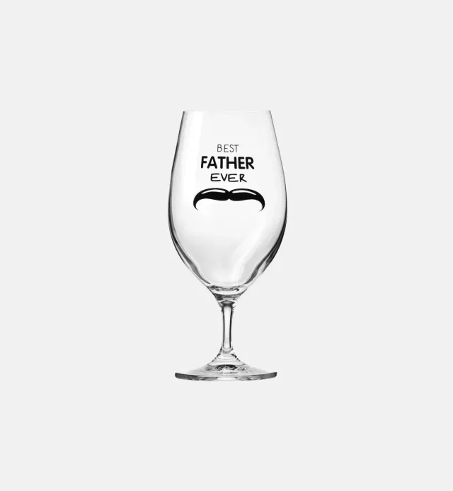 Krosno Best Father Ever ølglas 400 ml med tryk