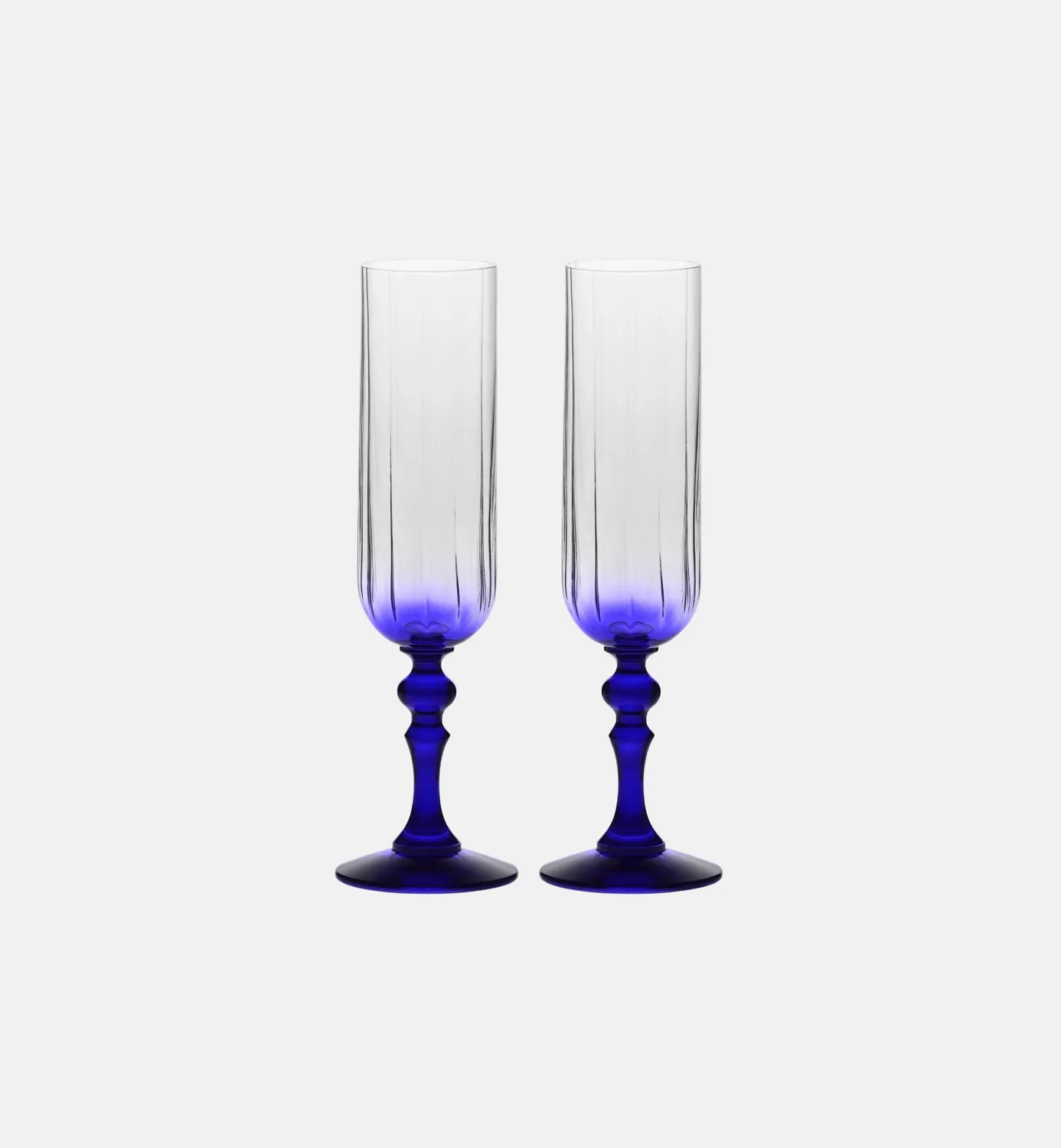 Krosno Ombré champagneglas navy 200 ml krystal