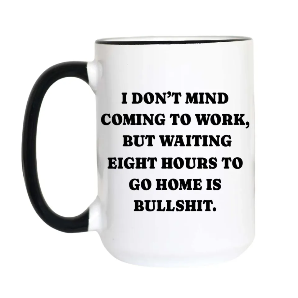 Mugsby Waiting Eight Hours kop hvid 325 ml sjov