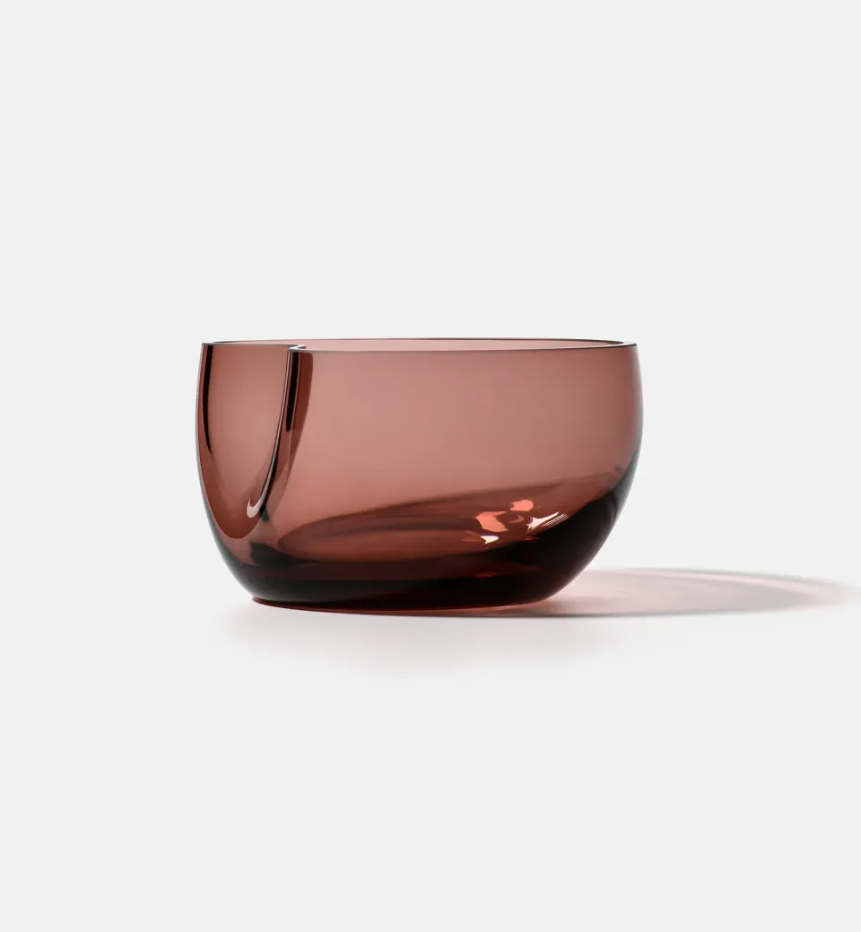 Krosno Flow serveringsskål 20 cm bordeaux krystal