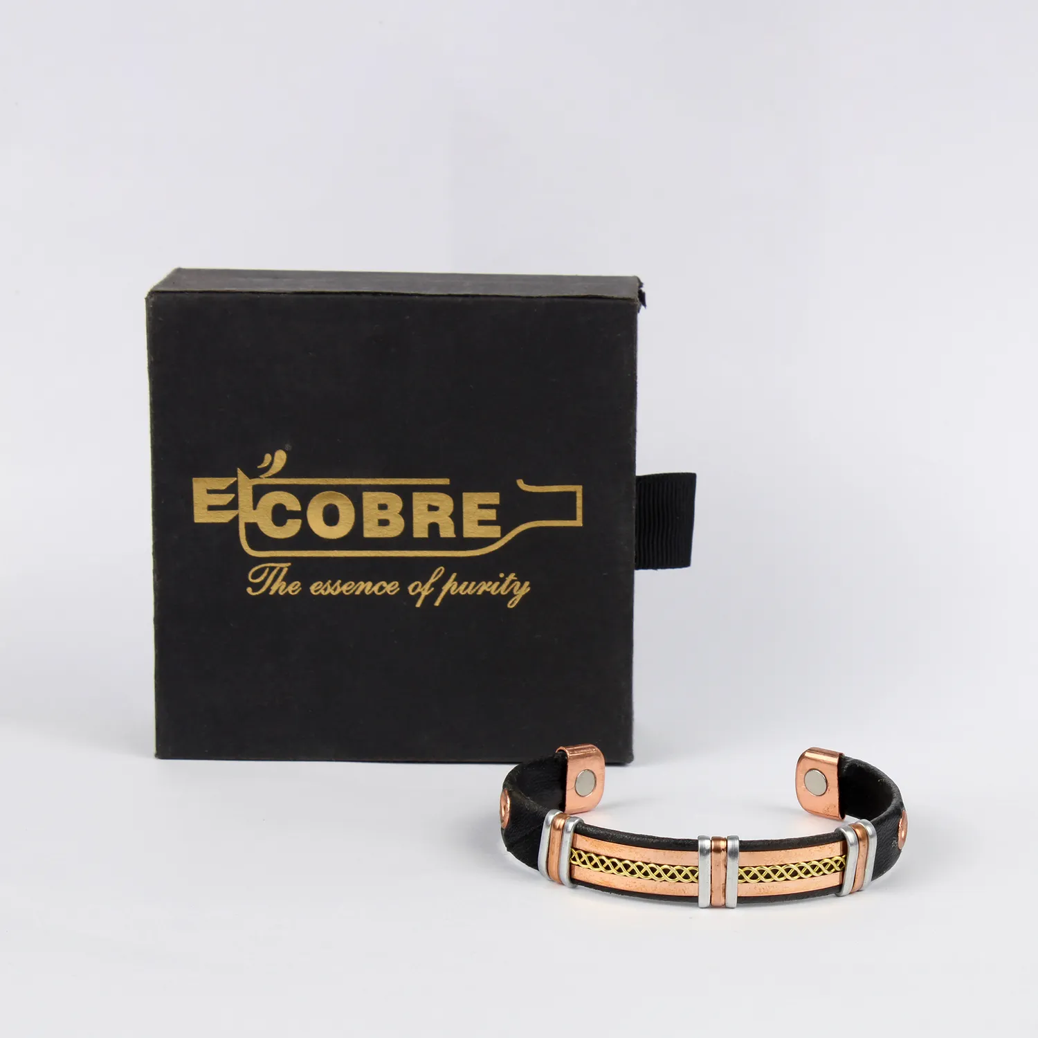 El'Cobre Design 53 let kobberarmbånd gaveæske magnet