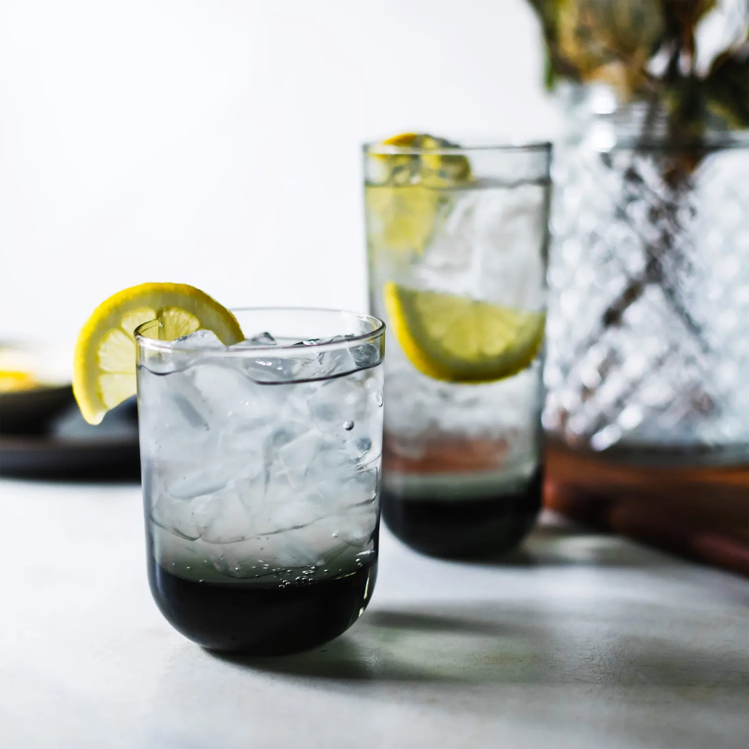 Libbey Polaris drikkeglas 16 stk røgfarvet glas