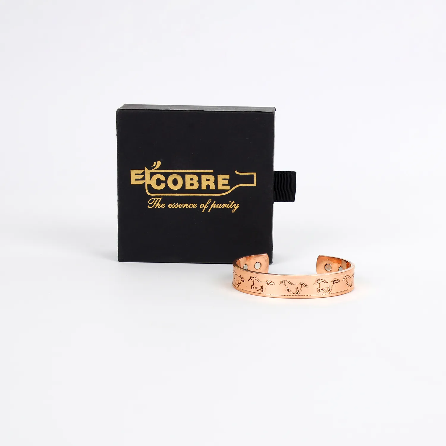 El'Cobre Design 28 kobberarmbånd med magnet gaveæske