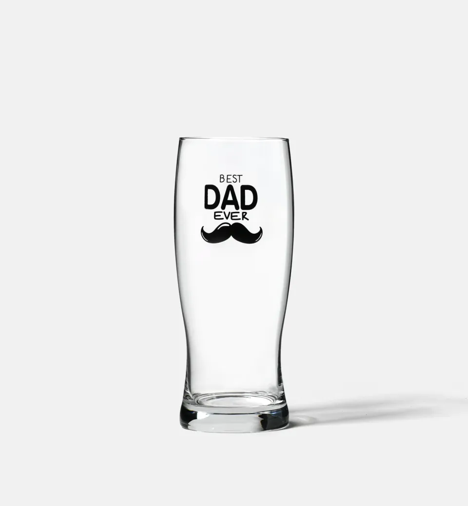 Krosno Best Dad Ever ølglas 500 ml med tryk