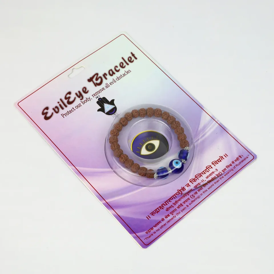 El'Cobre Rudraksha Evil Eye armbånd blå