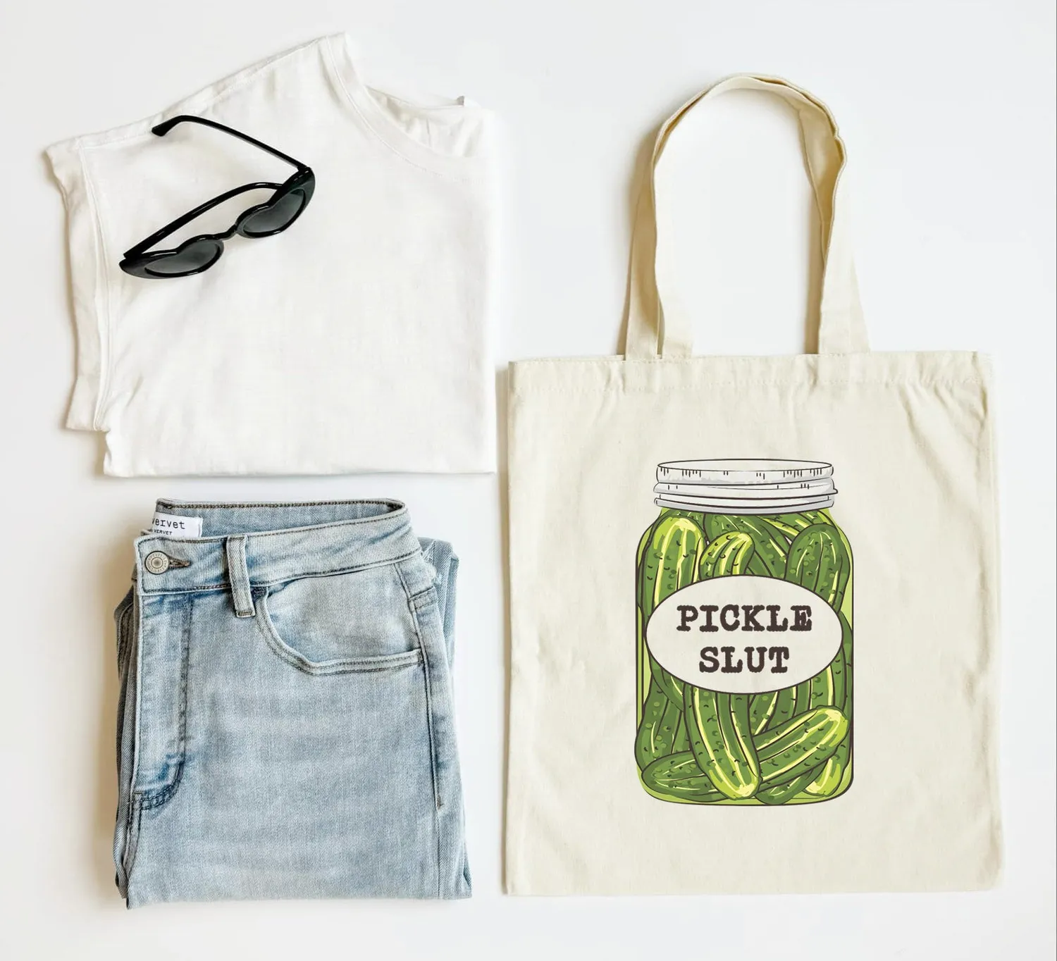 Mugsby Pickle Slut mulepose bomuld 38x40 cm sjov