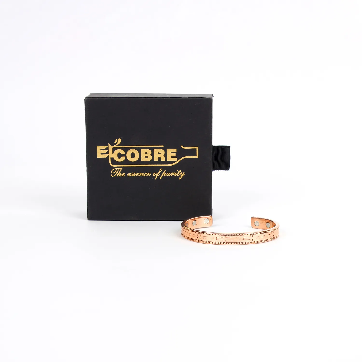 El'Cobre Design 30 kobberarmbånd med magnet og gaveæske