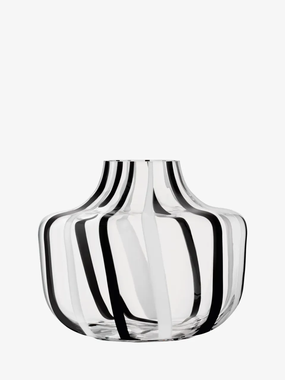 LSA Stripe vase i glas stribet løgformet