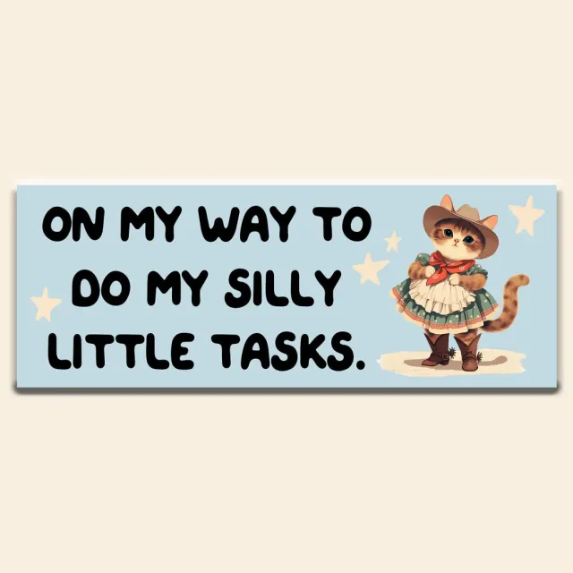Mugsby Silly Little Tasks klistermærke 20x7,6 cm vinyl