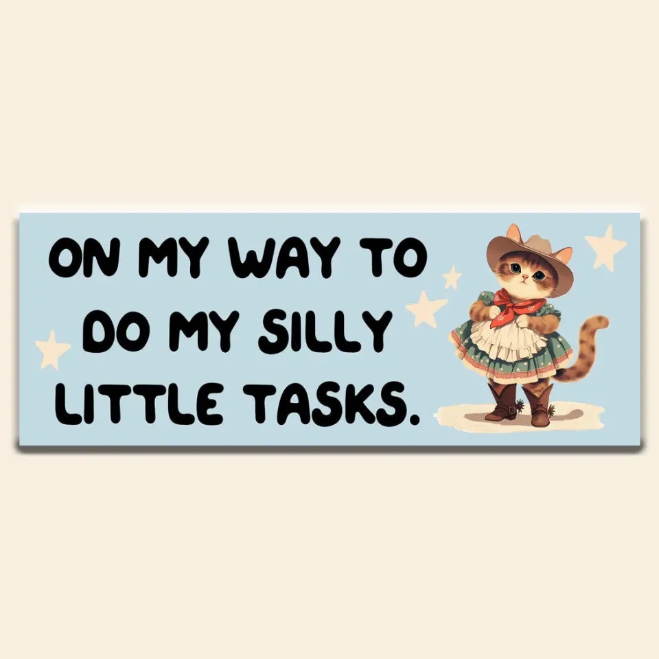 Mugsby Silly Little Tasks klistermærke 20x7,6 cm vinyl