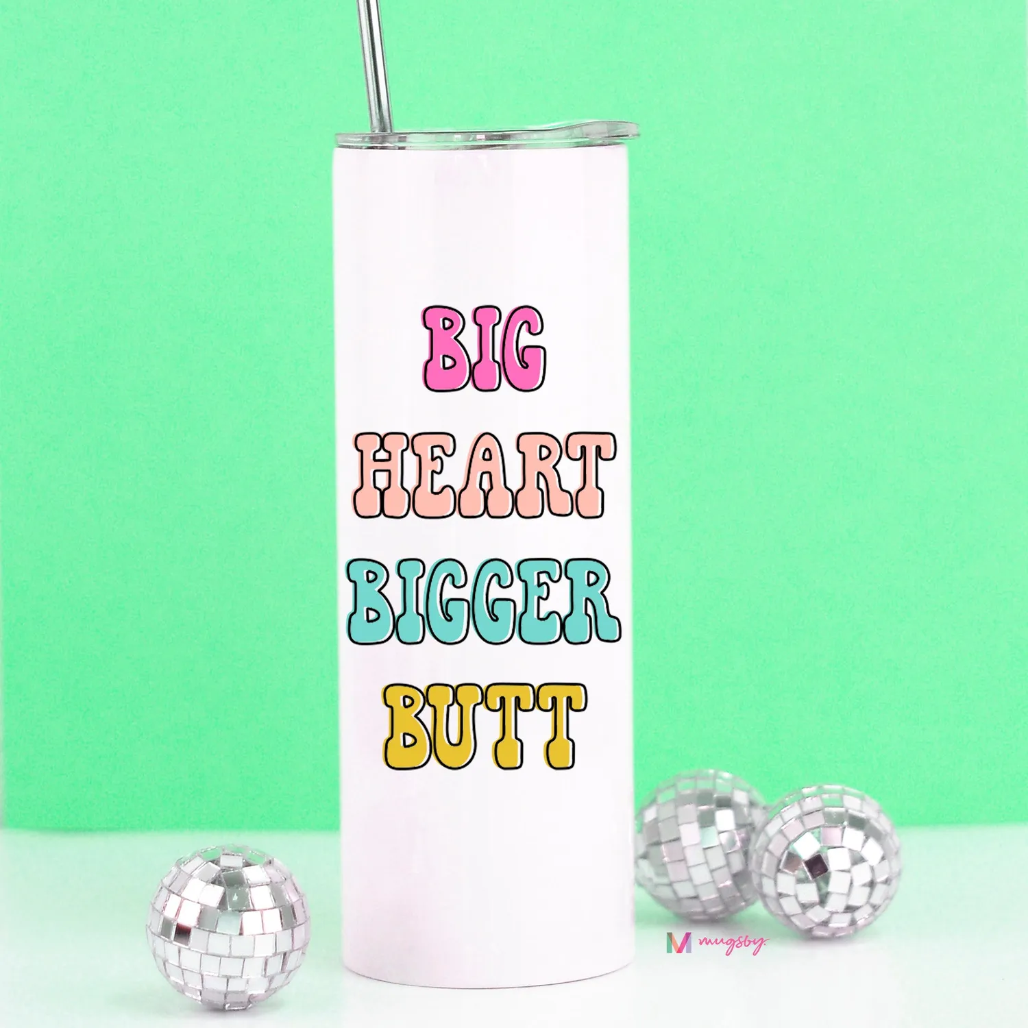 Mugsby Big Heart Bigger Butt termokop 591 ml sjov