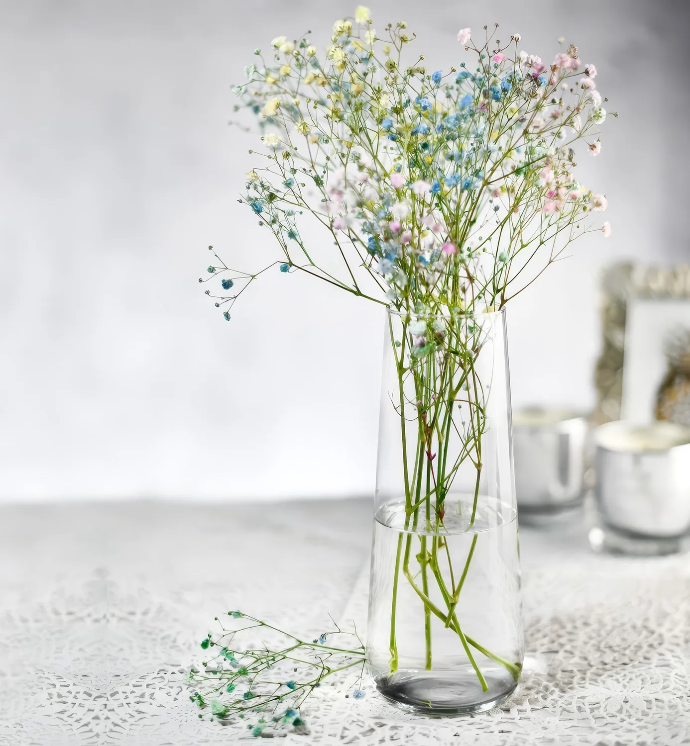 Krosno Pure vase 24 cm 1,2 l klart glas