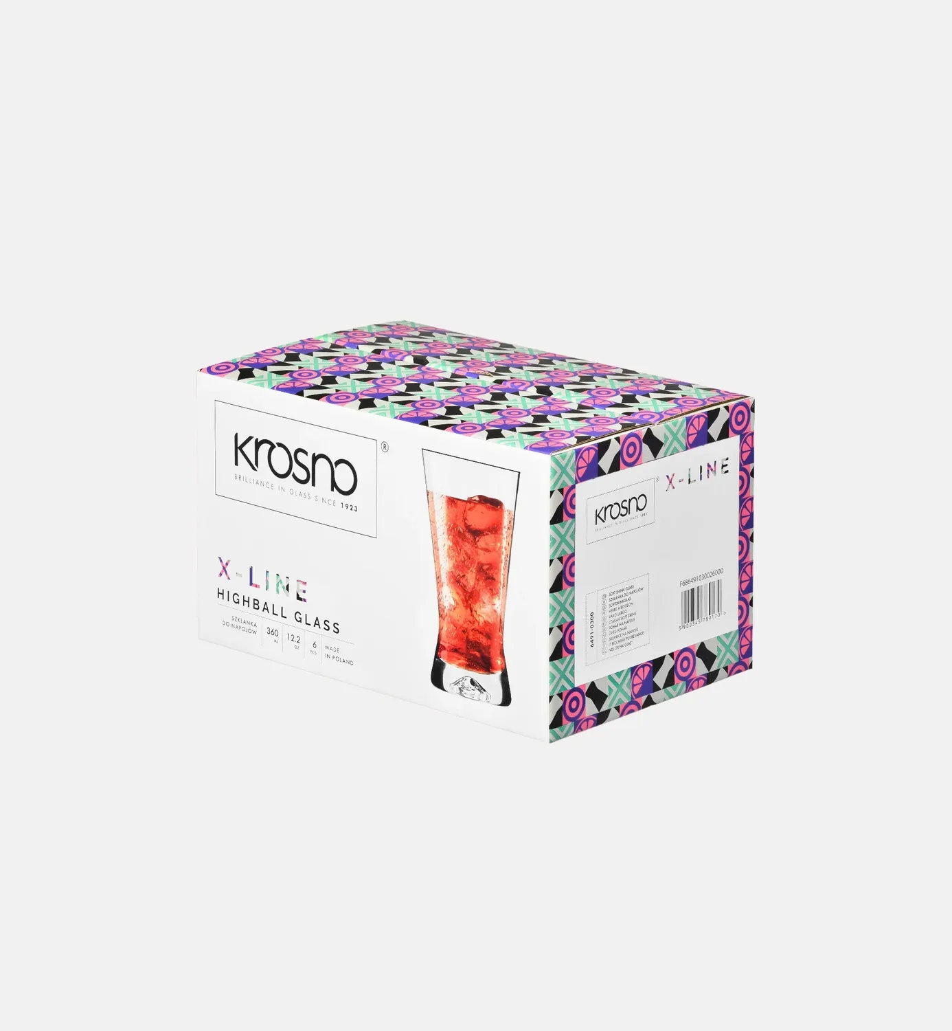 Krosno X-line longdrinkglas 360 ml glas