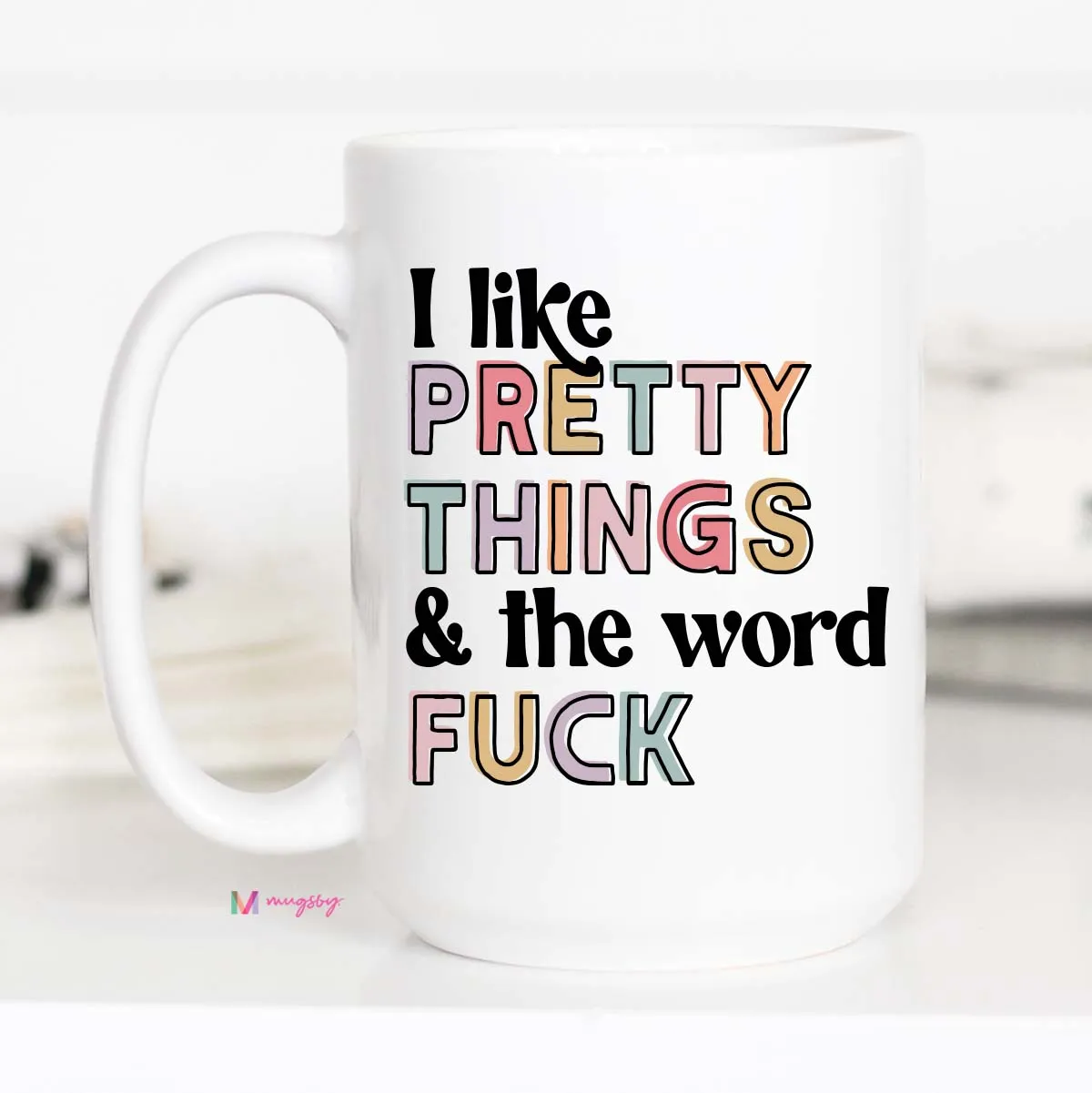 Mugsby I Like Pretty Things kop 325 ml pastel