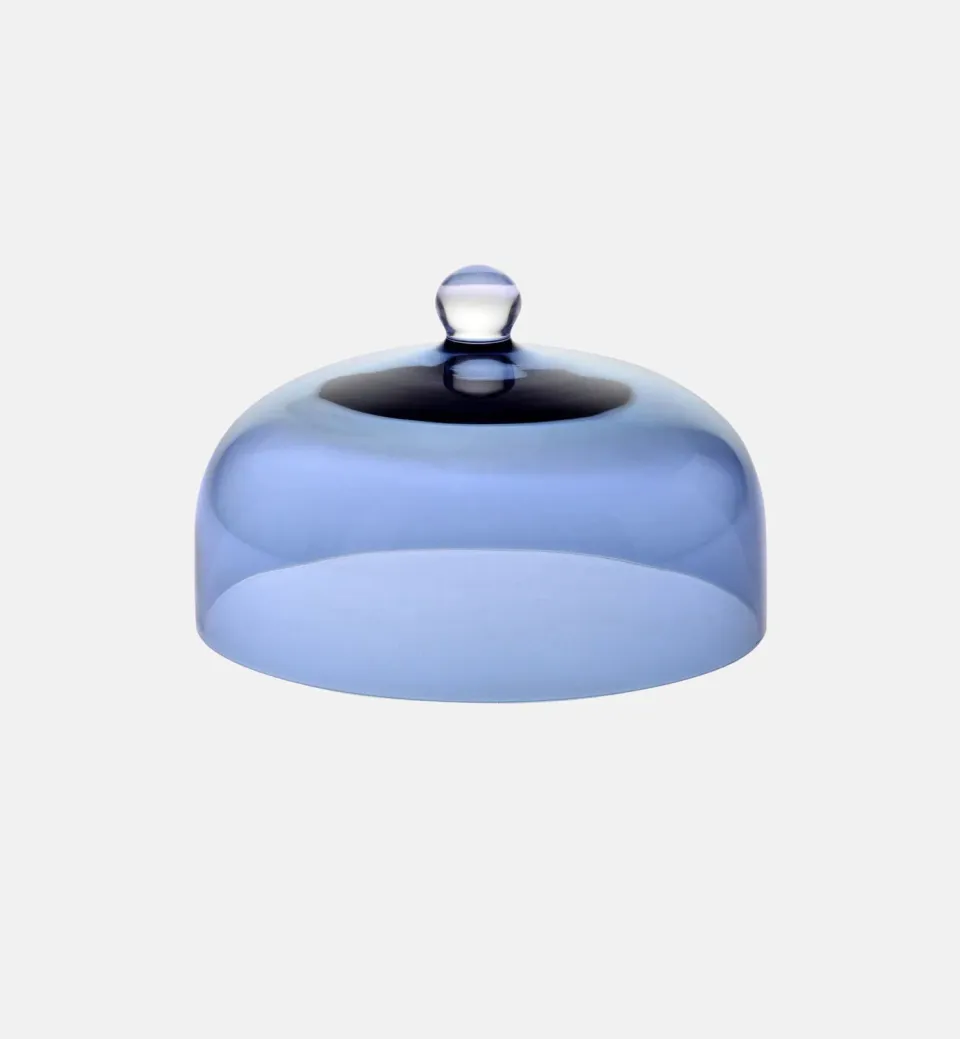 Krosno osteklokke glasklokke 26 cm gråblå