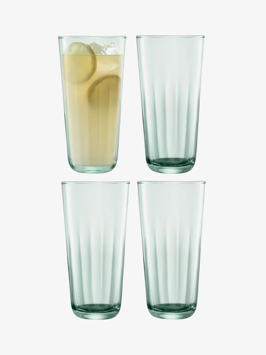 LSA Mia highball glas 4 stk genbrugsglas riflet