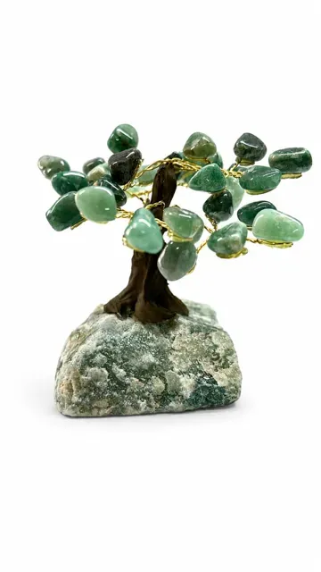 El'Cobre grøn aventurin krystaltræ 10 cm dekoration