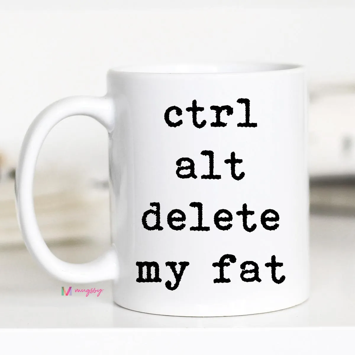 Mugsby Ctrl Alt Delete My Fat kop sort hank 325 ml