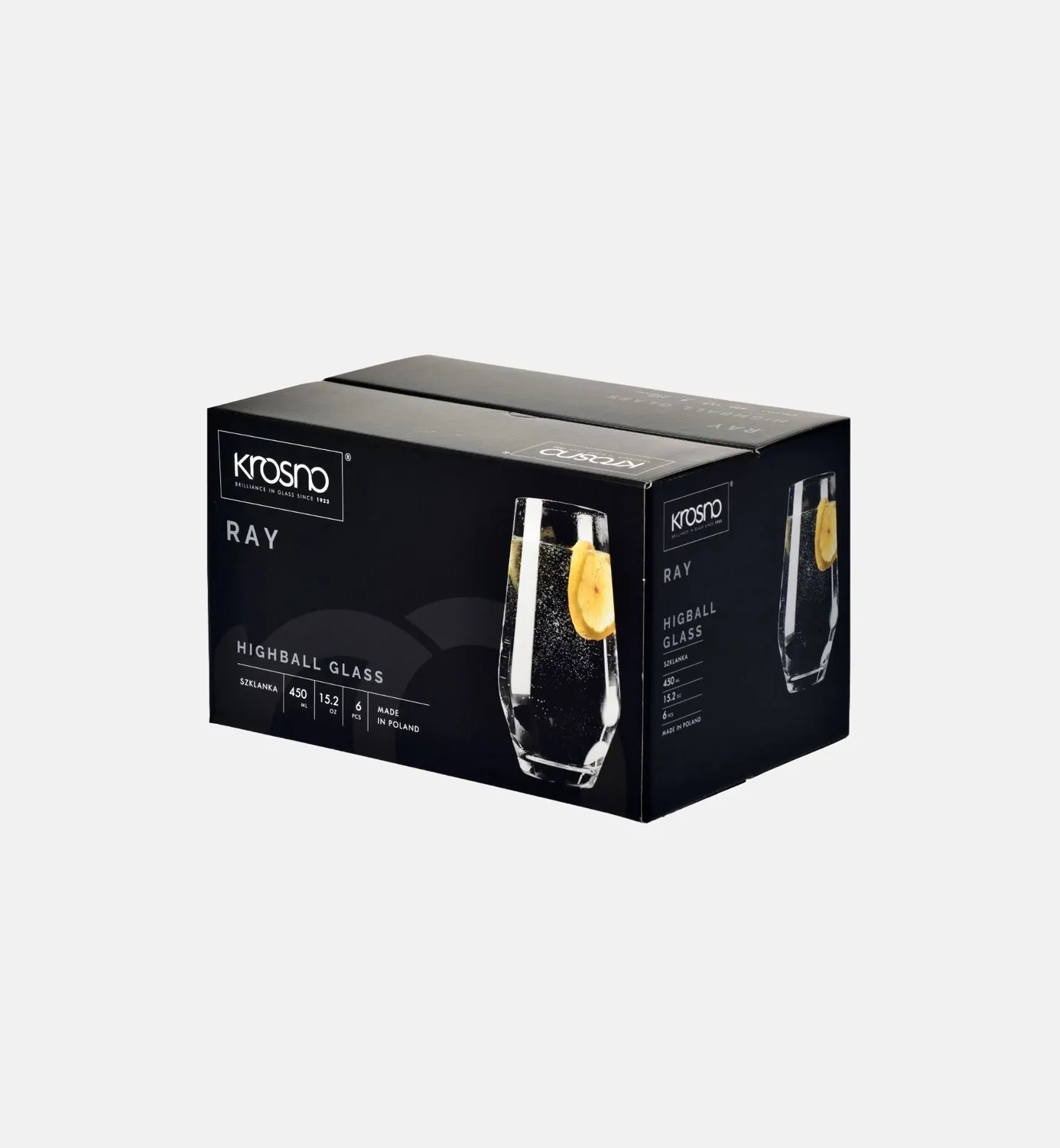 Krosno Ray longdrinkglas 450 ml høje glas