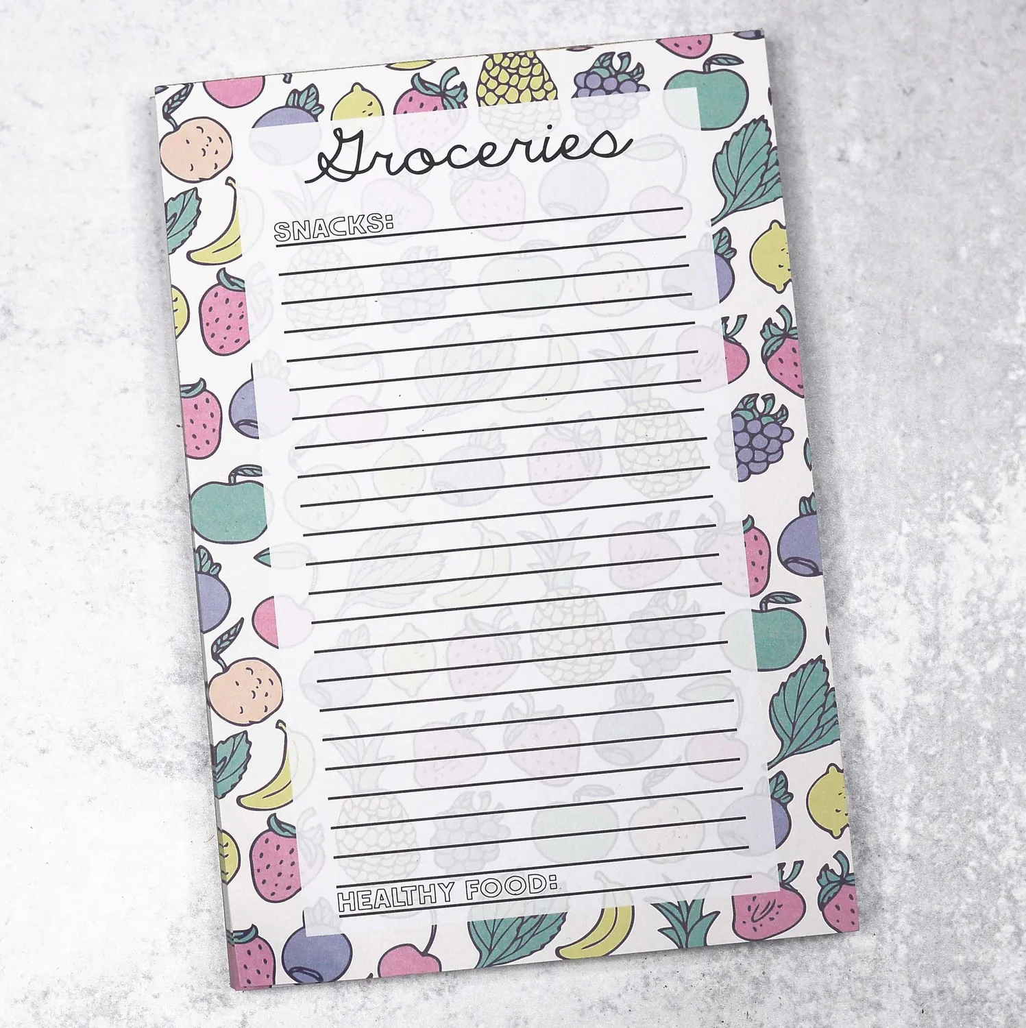 Mugsby Grocery List blok 50 ark frugt