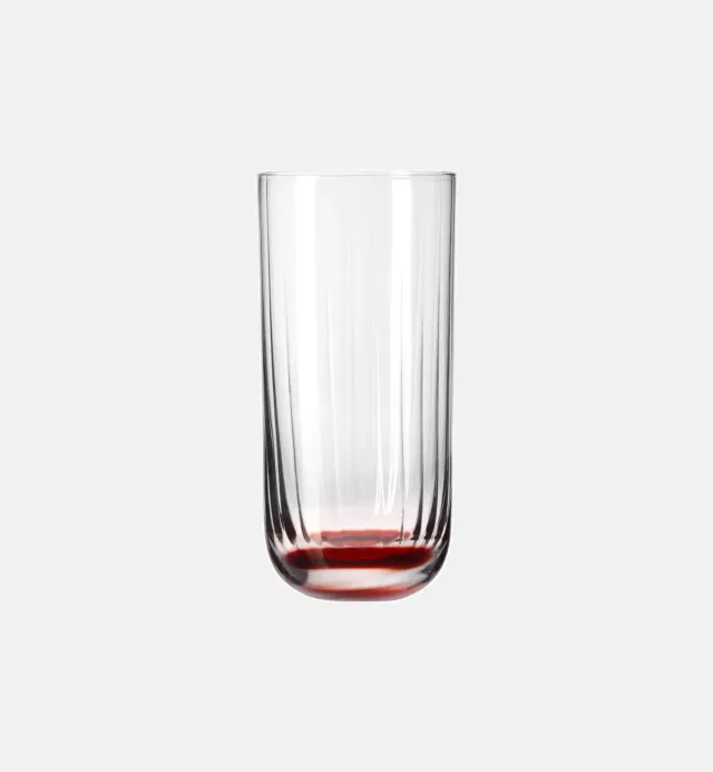 Krosno Bubble vandglas 360 ml rød ribbet