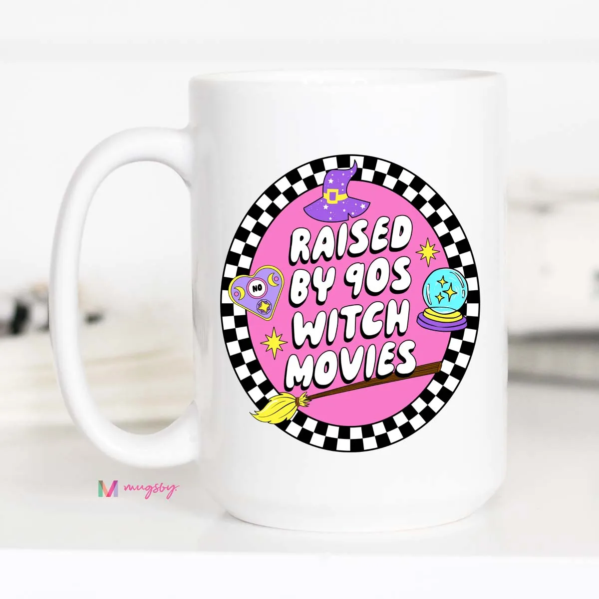 Mugsby Raised on 90s Witch Movies kop hvid 325 ml