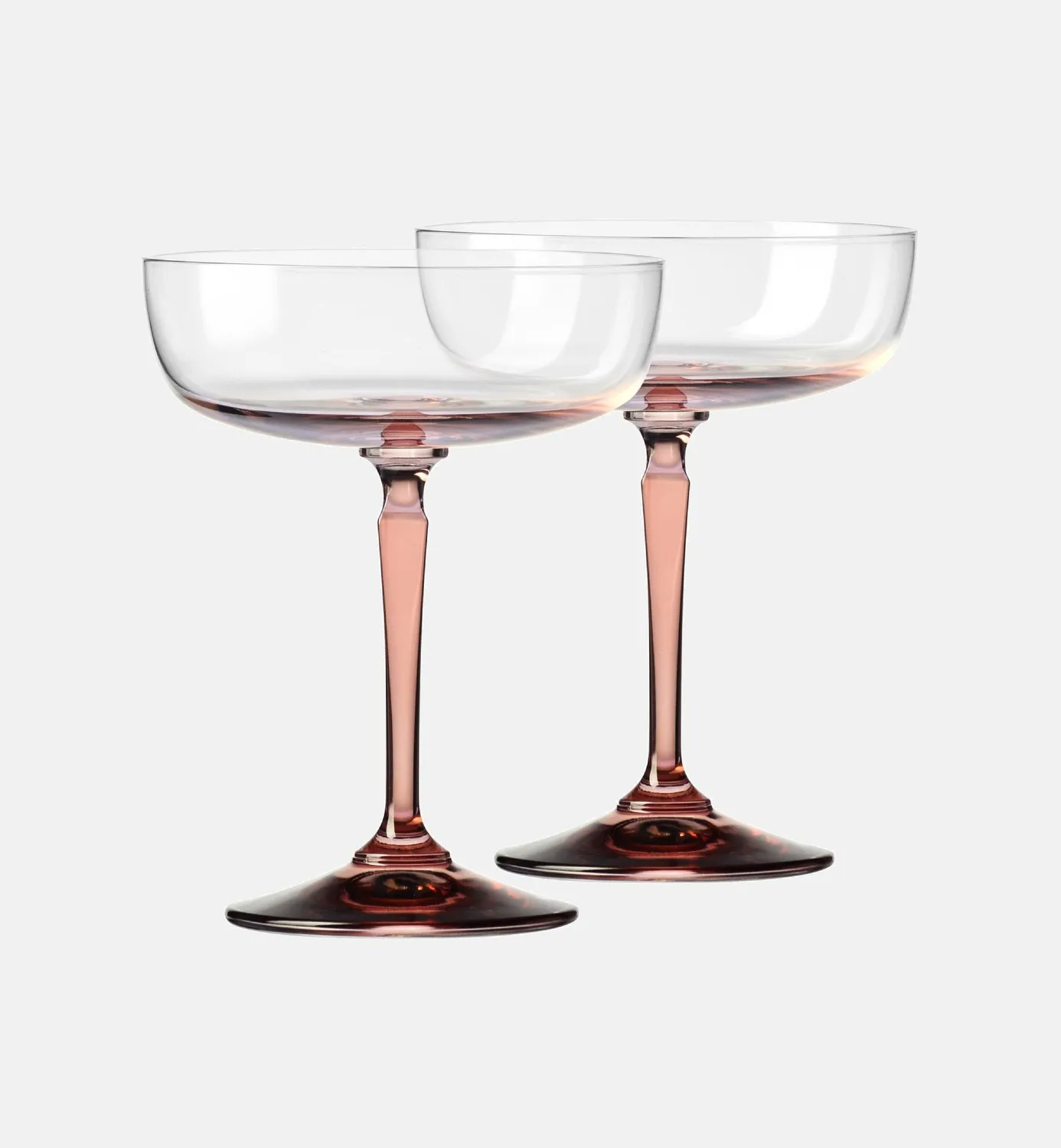 Krosno Celebration Moments champagneglas 230 ml lyserød stilk
