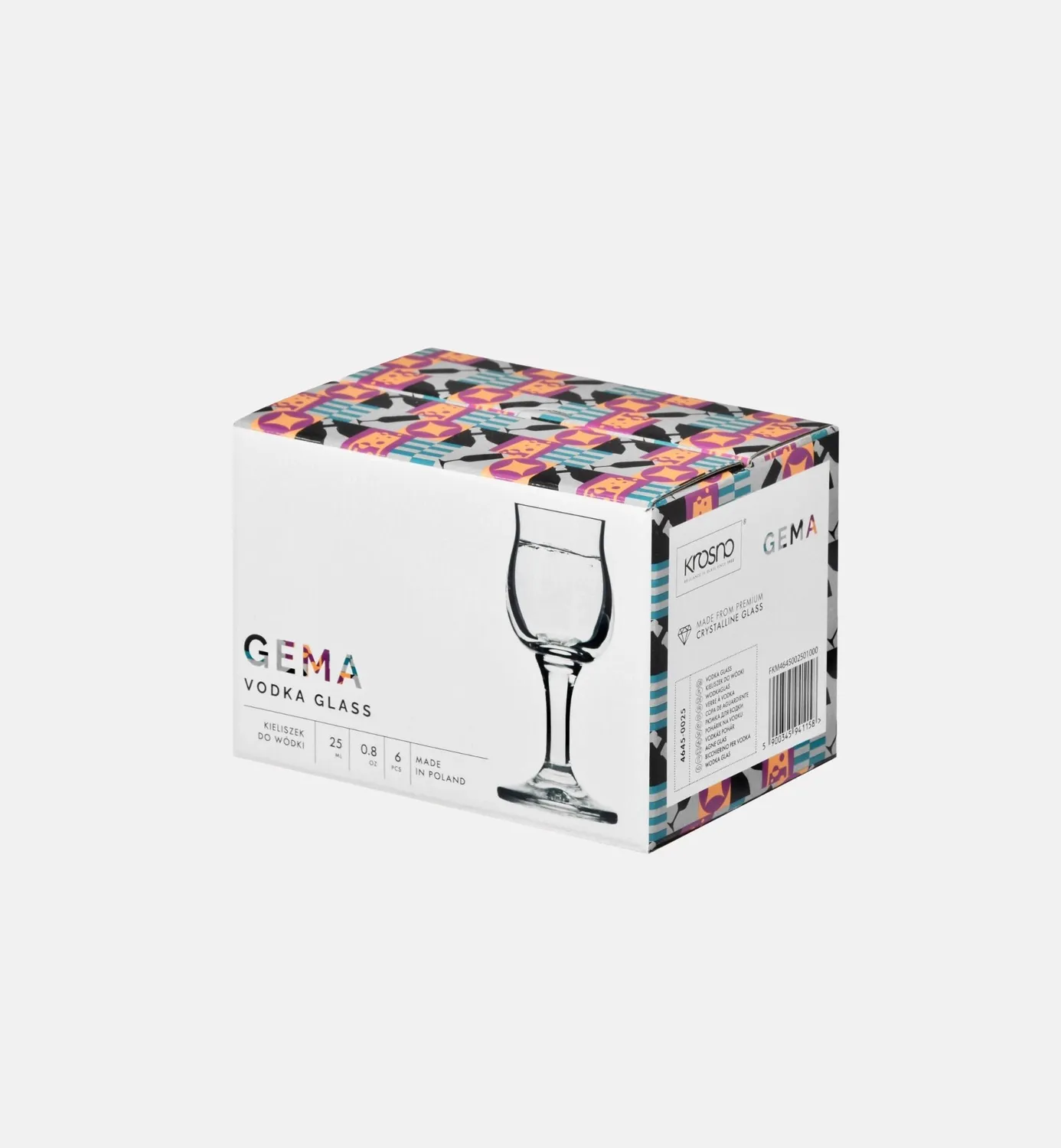Krosno vodkaglas 25 ml krystal snapseglas