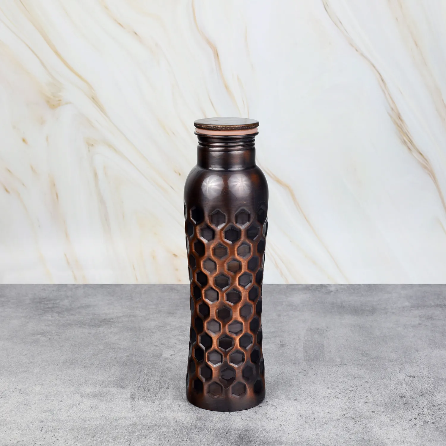 El'Cobre Antique Diamond Curve kobberflaske 1000 ml antik