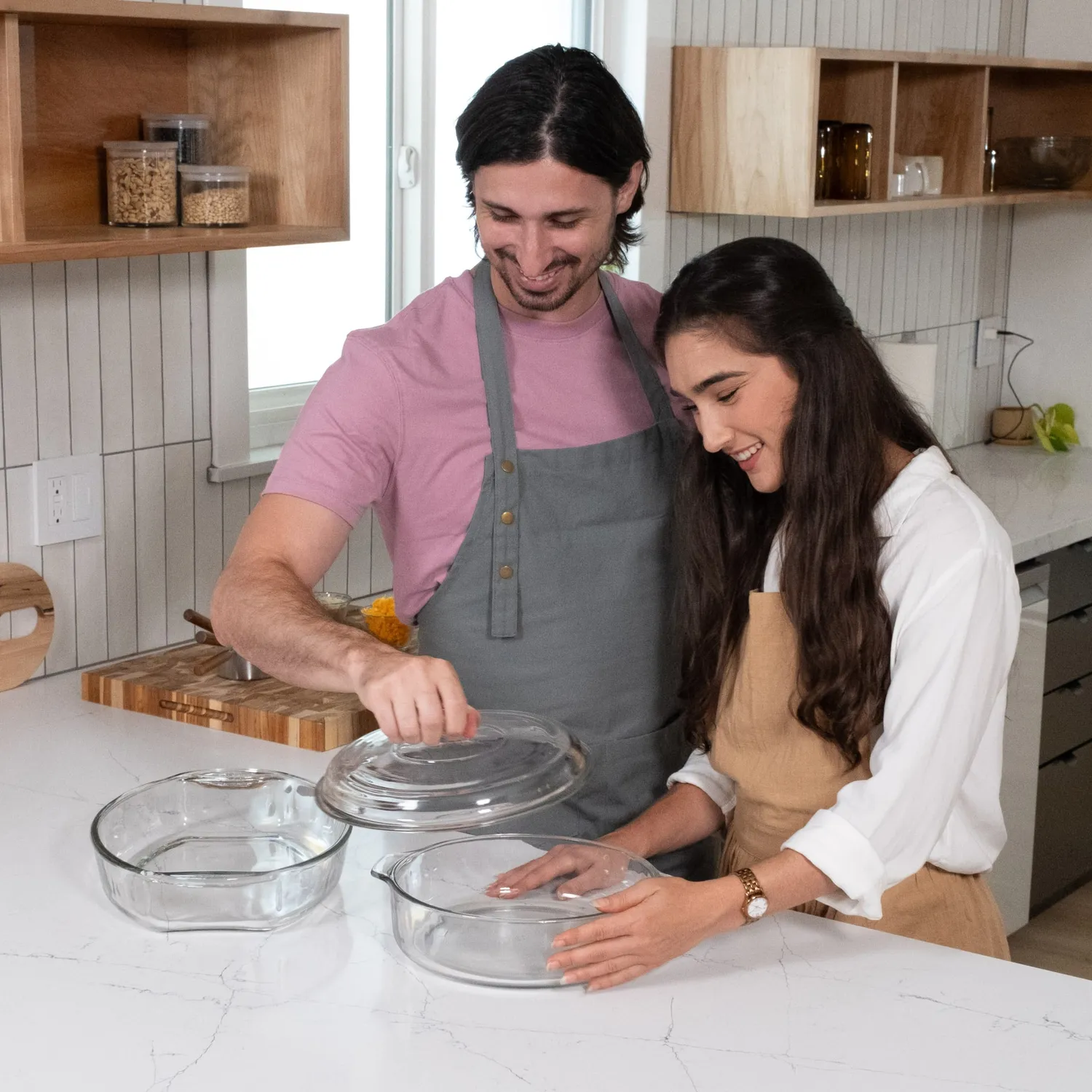 Libbey Baker's Basics ovnfad glas sæt 2 med låg