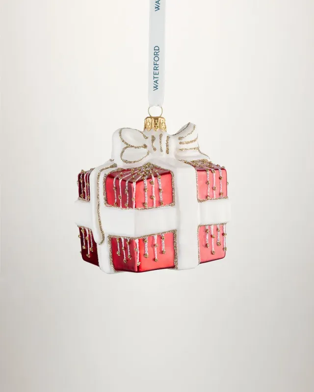 Waterford Holiday Heirlooms Red Present julekugle