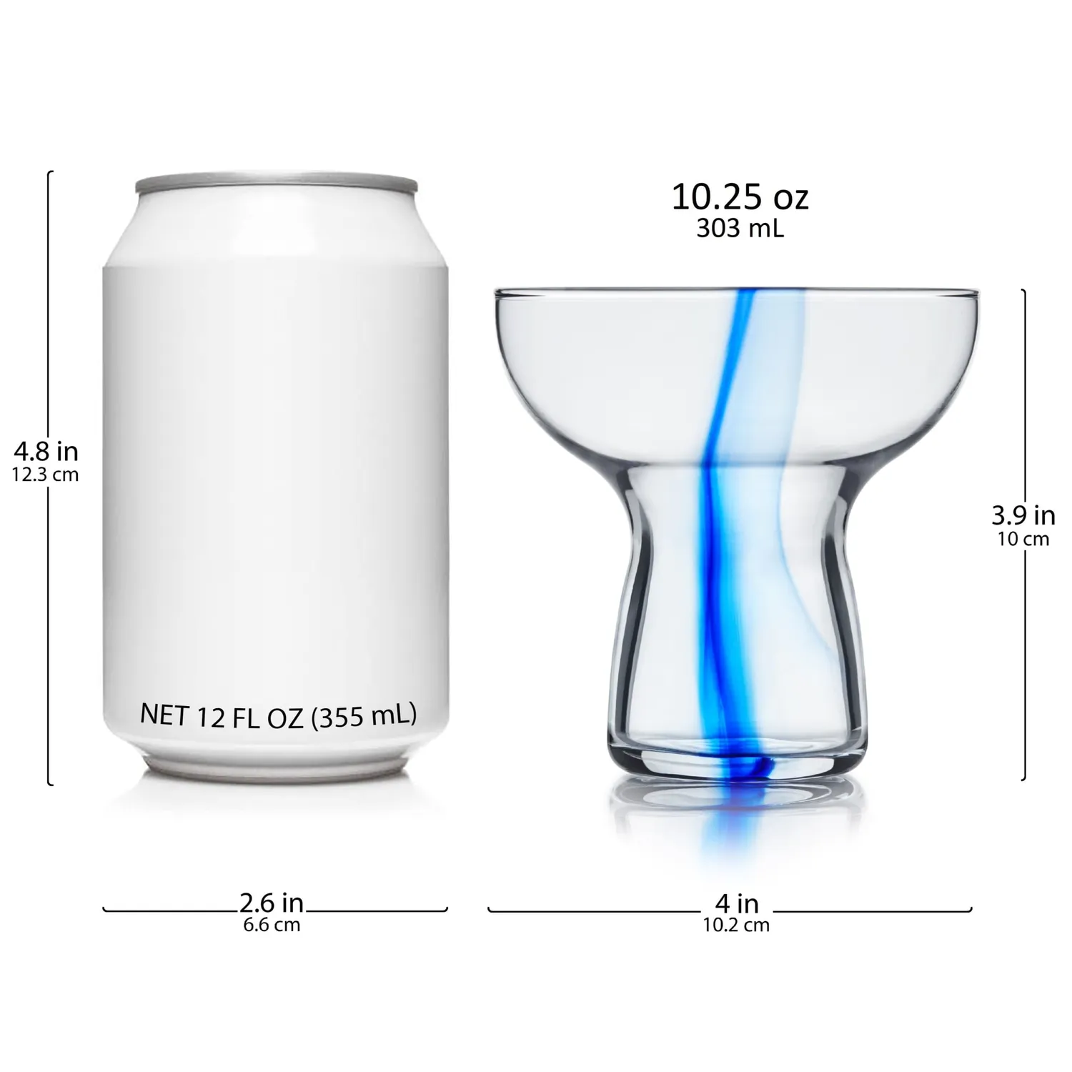 Libbey Blue Ribbon margaritaglas 6 stk 303 ml blå