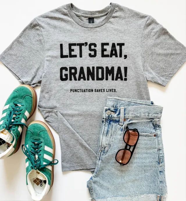 Mugsby Let’s Eat Grandma T-shirt bomuld sjov unisex