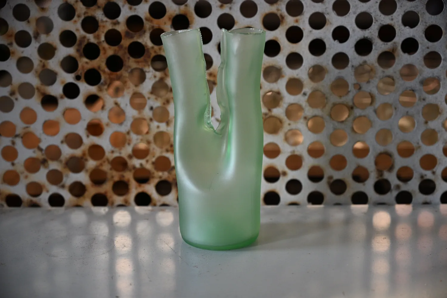 Jesper Jensen Twin Bottleneck Large vase lyseblå genbrugsglas