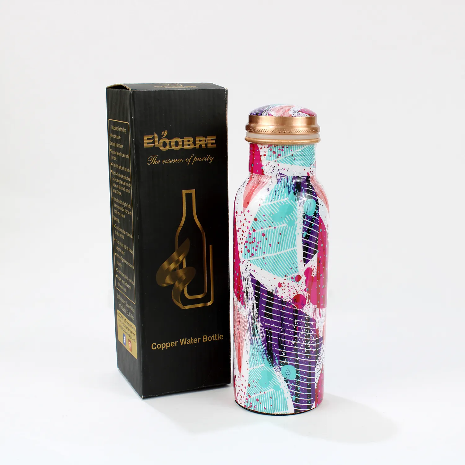 El'Cobre Limited Edition drikkeflaske 700 ml Graffiti kobber