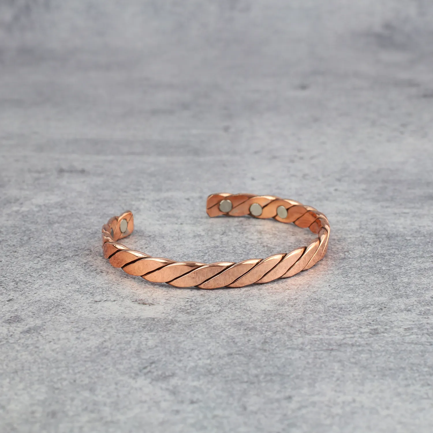 El'Cobre Design 71 kobberarmbånd snoet med gaveæske