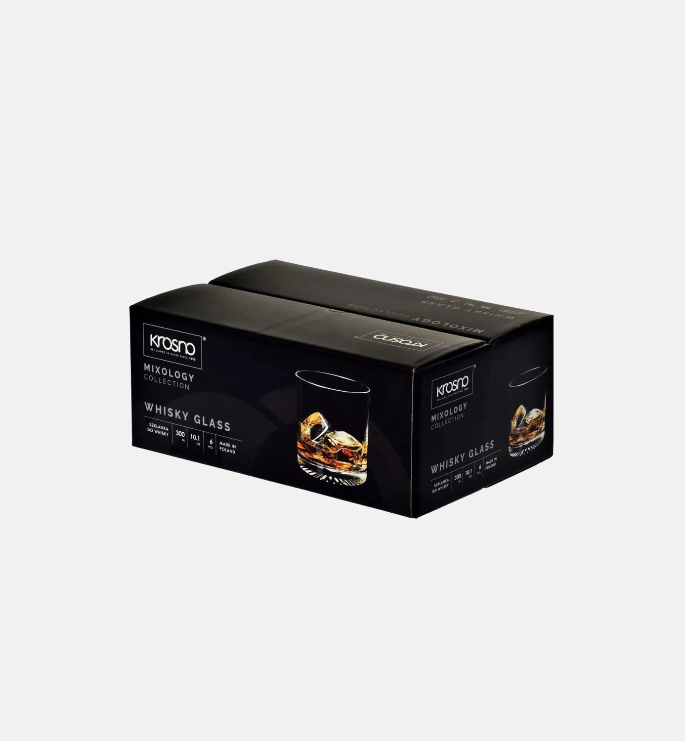 Krosno Mixology whiskyglas 300 ml med præget bund
