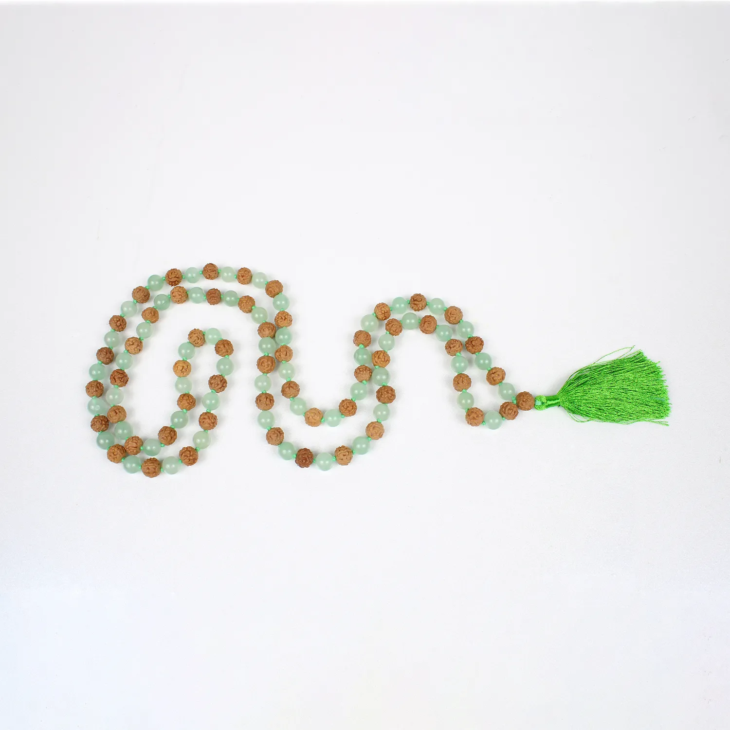 El'Cobre Rudraksha Green Aventurine malakæde 8 mm