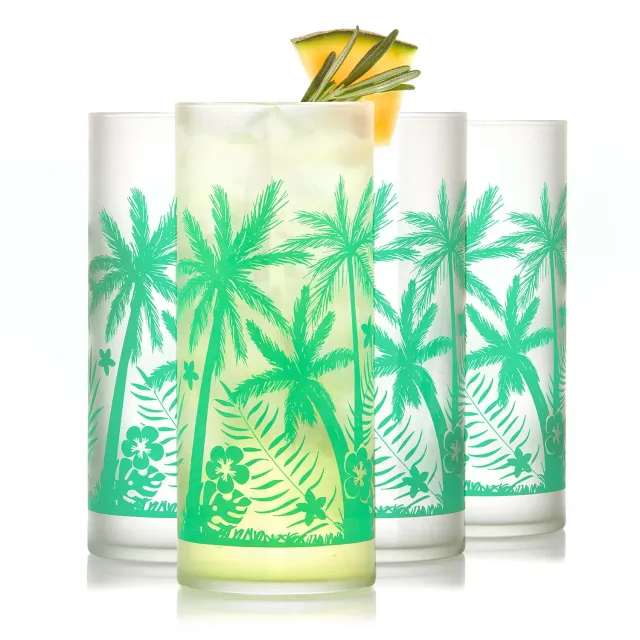 Libbey Vintage Palm Trees drikkeglas 473 ml 4 stk