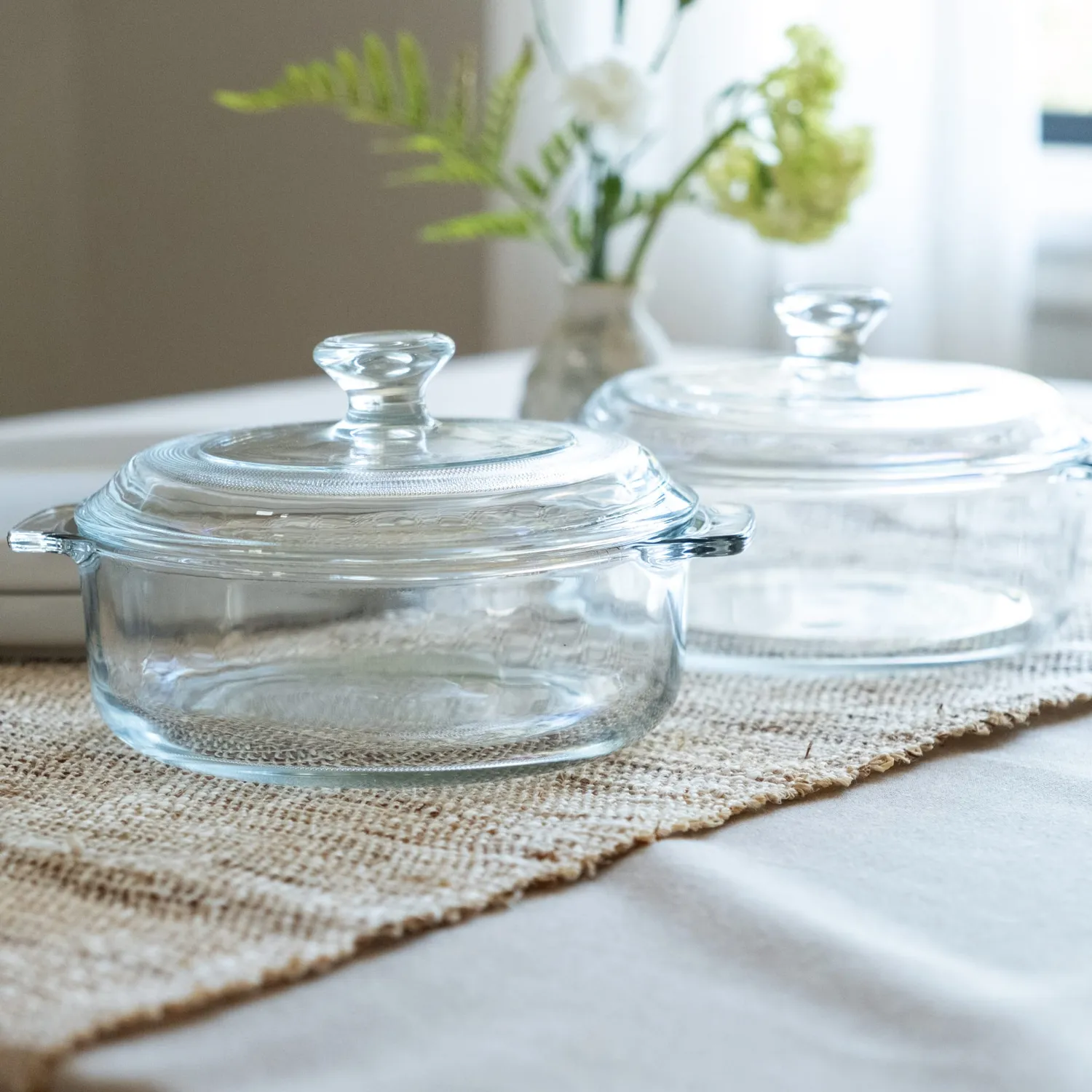 Libbey Baker's Basics ildfast fad 2 stk 950 ml med glaslåg