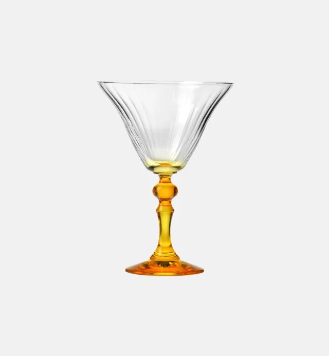 Krosno Ombré Bubble martiniglas 170 ml gul stilk